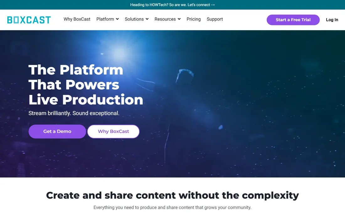 BoxCast homepage
