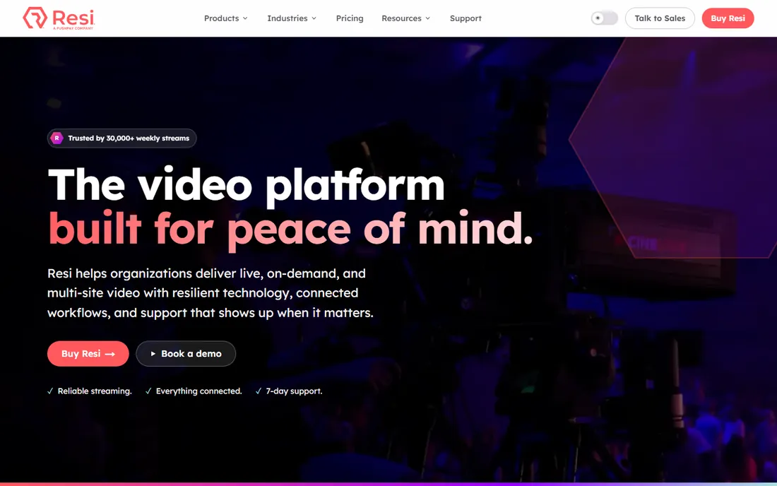 Resi homepage