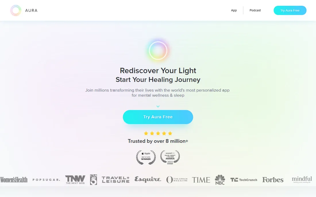Aura homepage
