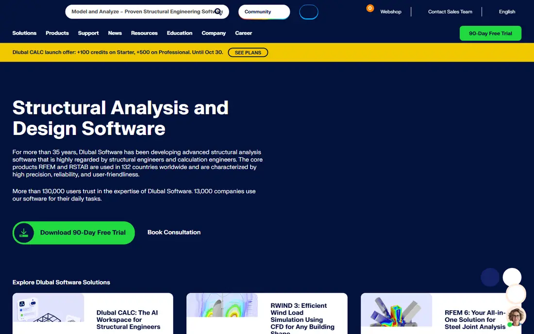 Dlubal RFEM homepage