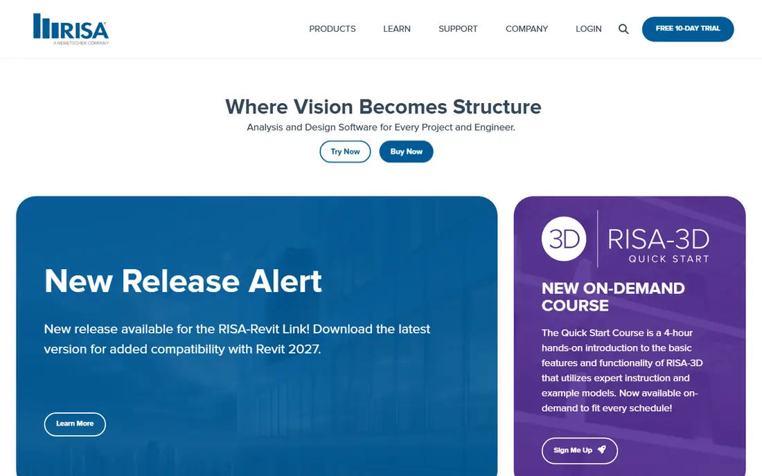 RISA-3D homepage
