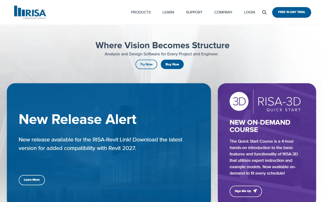 RISA-3D homepage