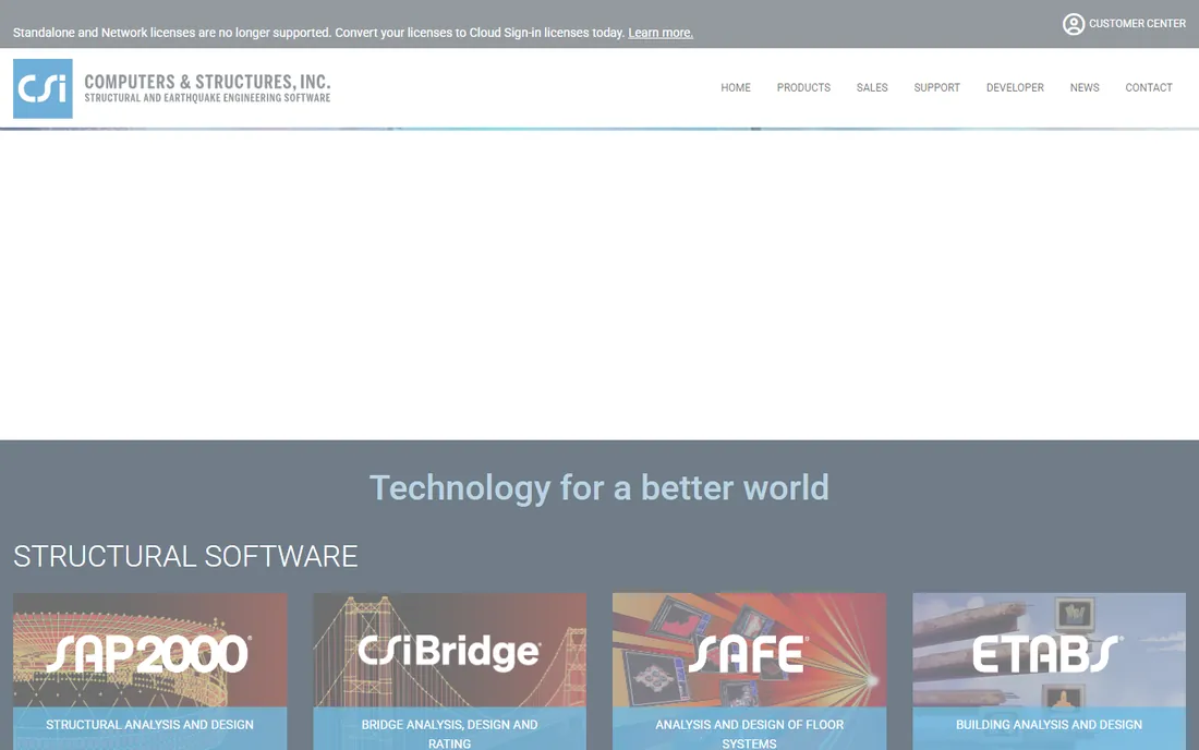 SAP2000 homepage