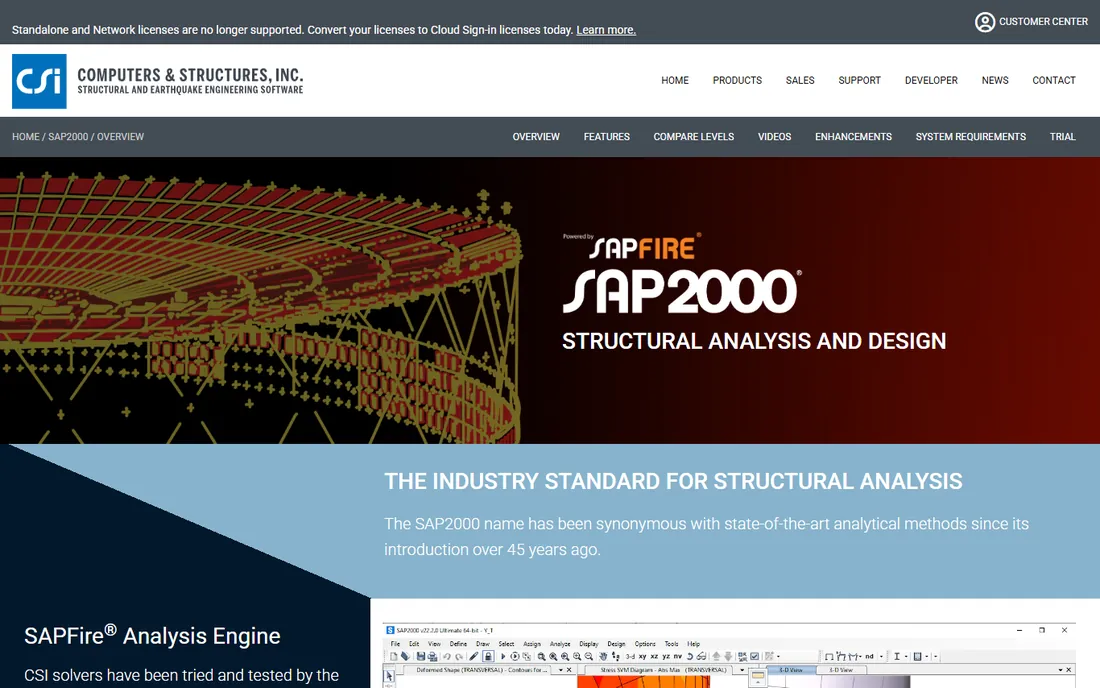 SAP2000 homepage