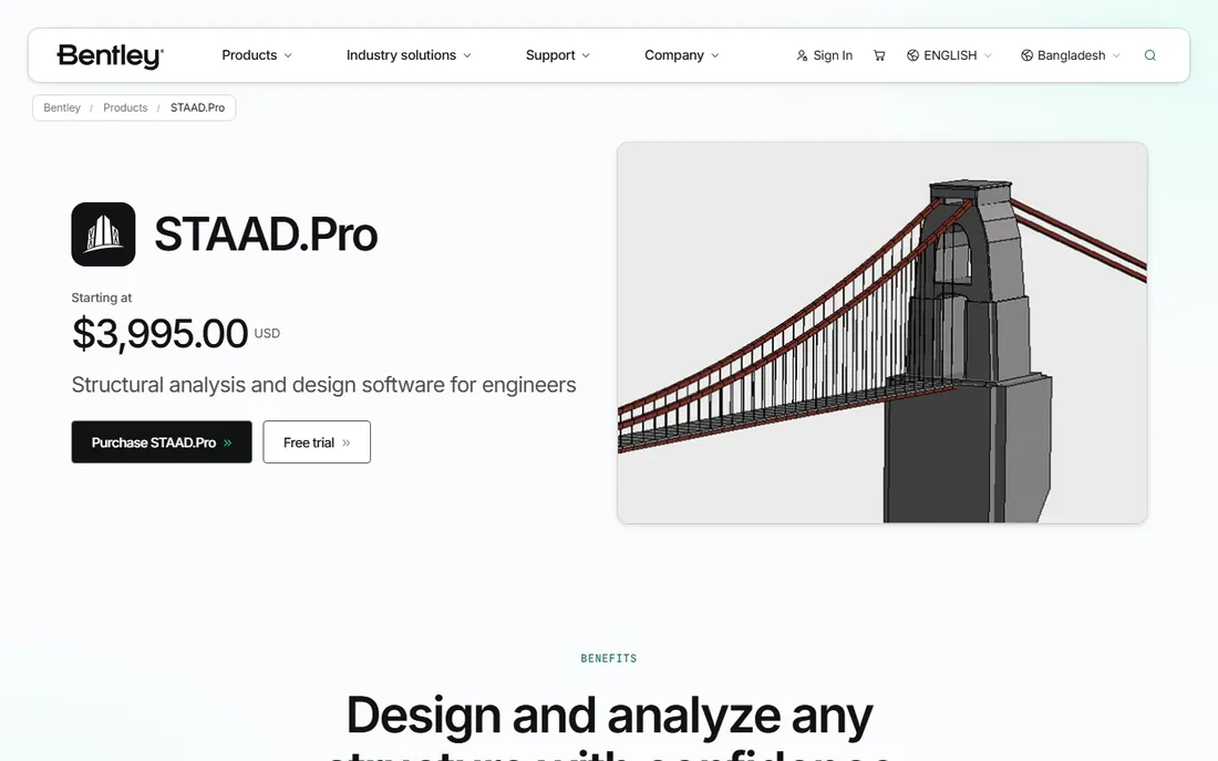 STAAD.Pro homepage