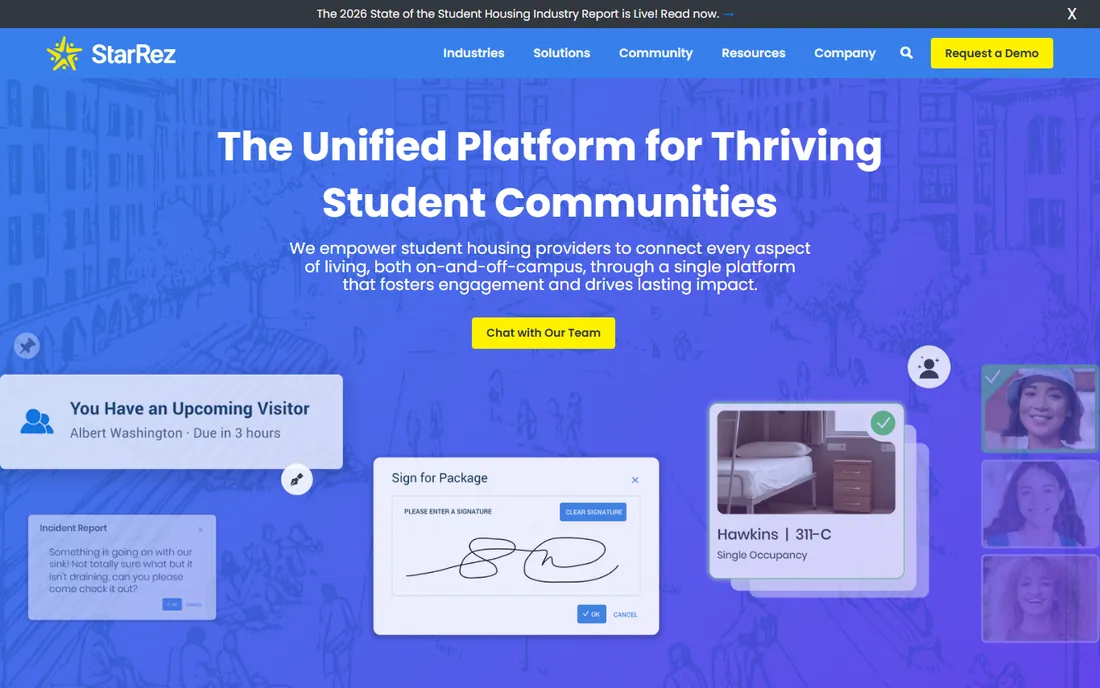StarRez homepage