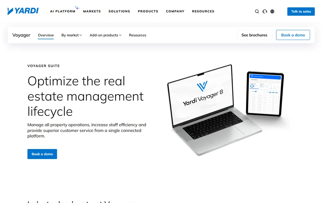 Yardi Voyager homepage
