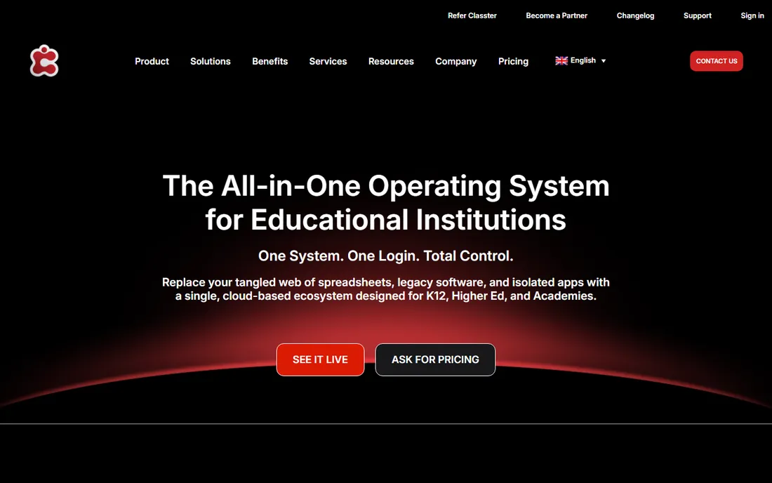 Classter homepage