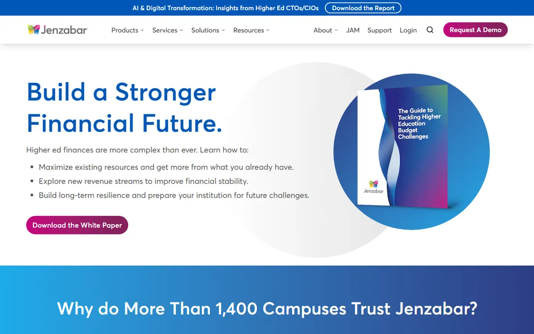 Jenzabar homepage