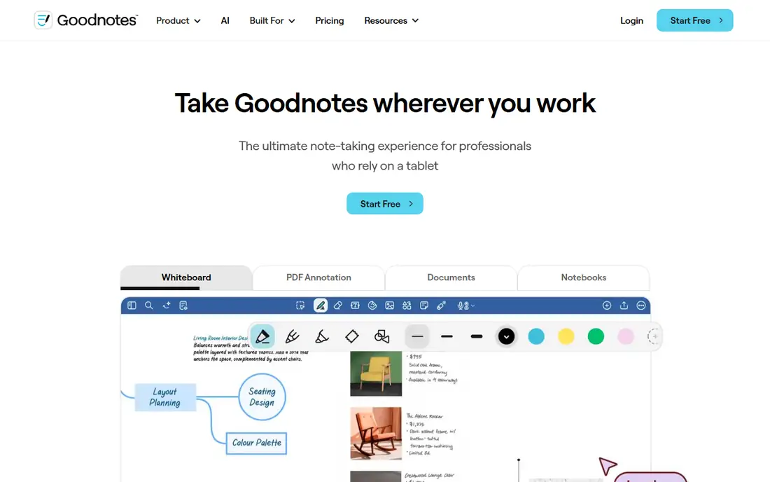 Goodnotes homepage