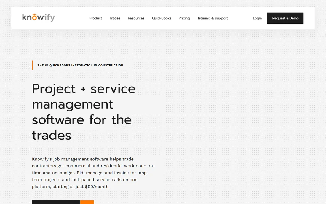 Knowify homepage