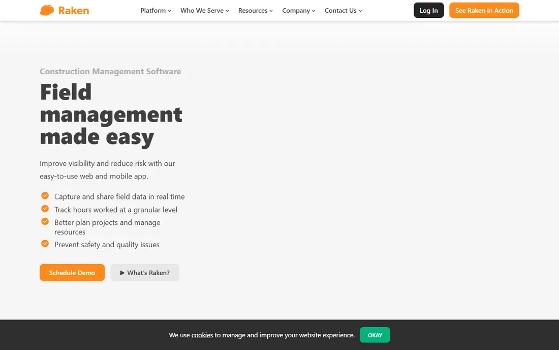 Raken homepage
