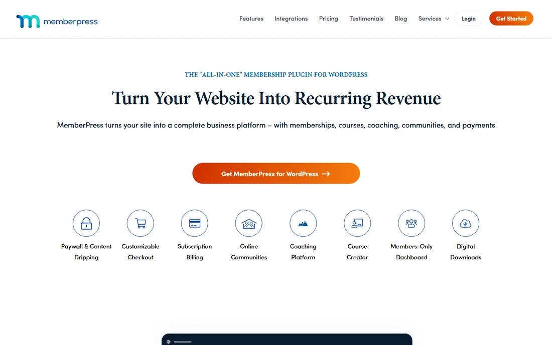 MemberPress homepage
