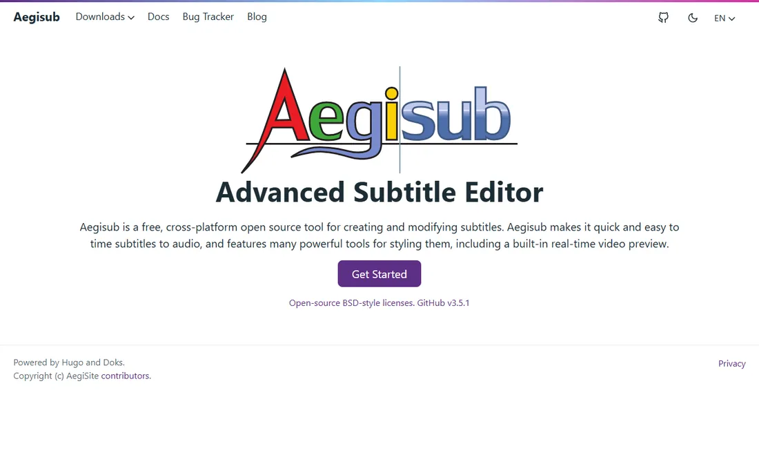 Aegisub homepage