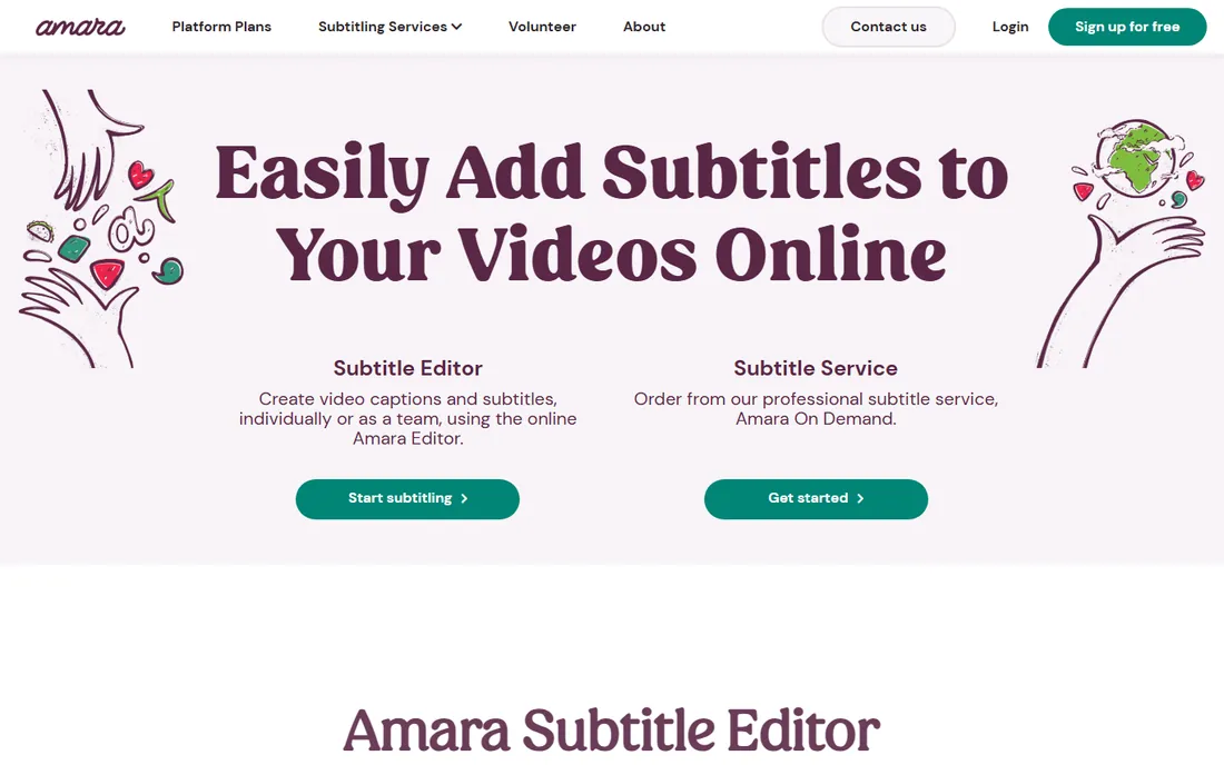 Amara homepage