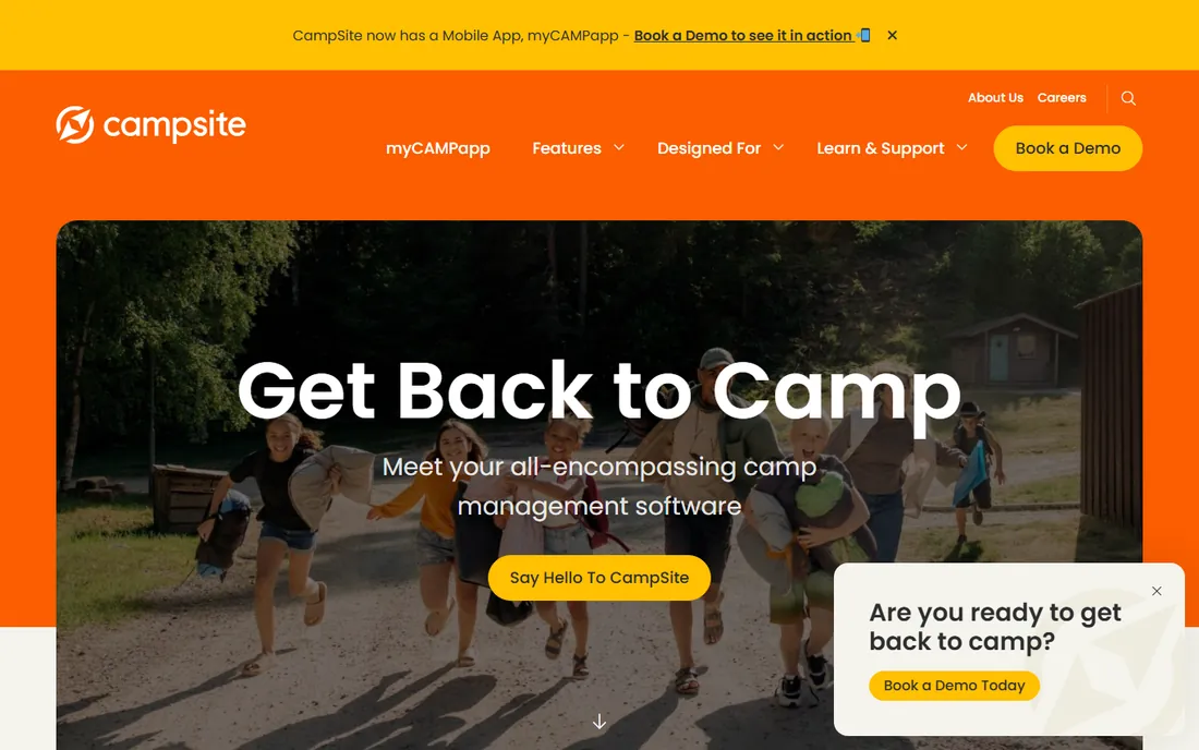 CampSite homepage