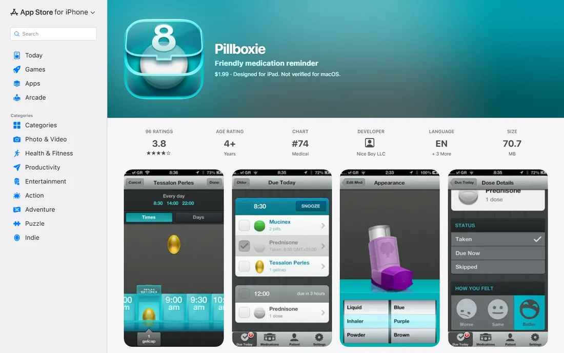 Pillboxie homepage
