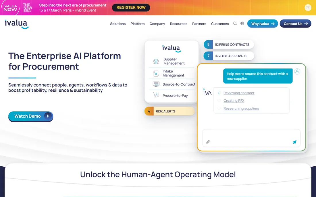 Ivalua homepage