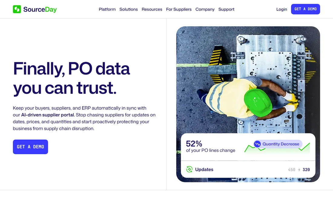 SourceDay homepage
