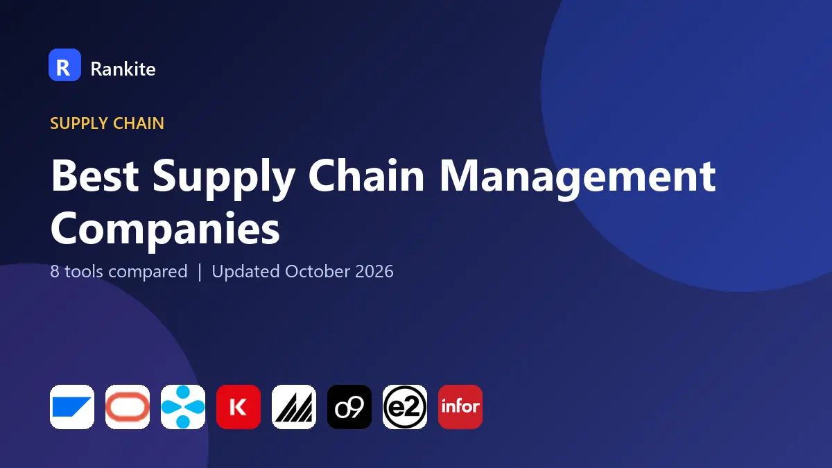 Best Supply Chain Management Companies in 2026: 8 Vendors Compared