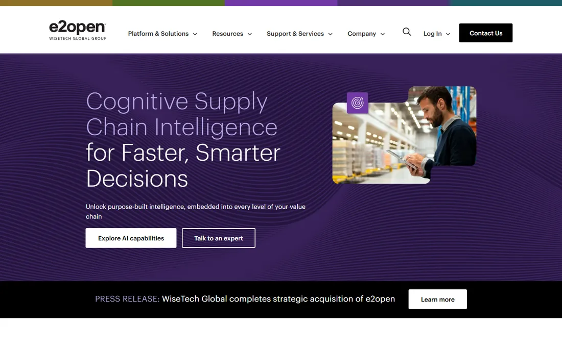 E2open homepage