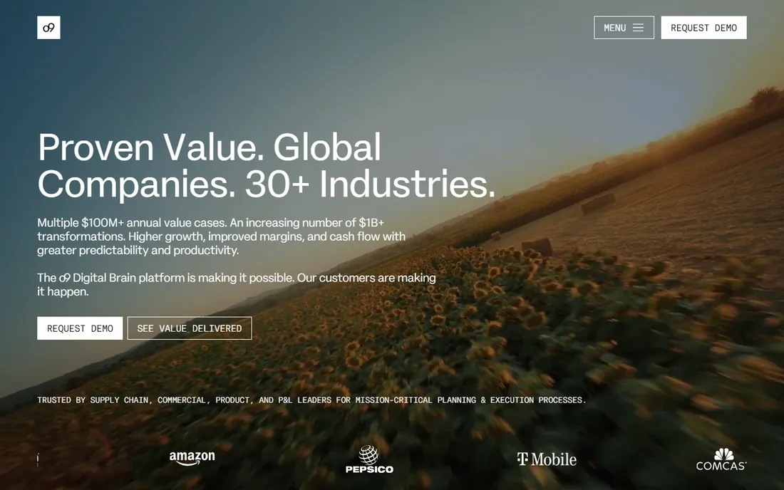 o9 Solutions homepage