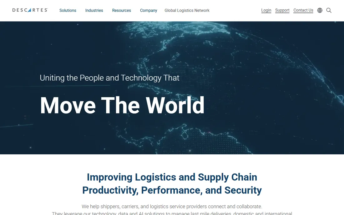 Descartes MacroPoint homepage