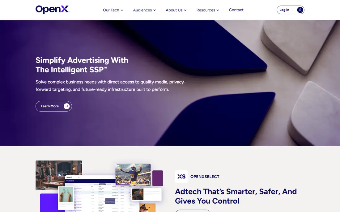 OpenX homepage