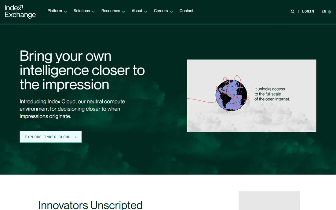 Index Exchange homepage