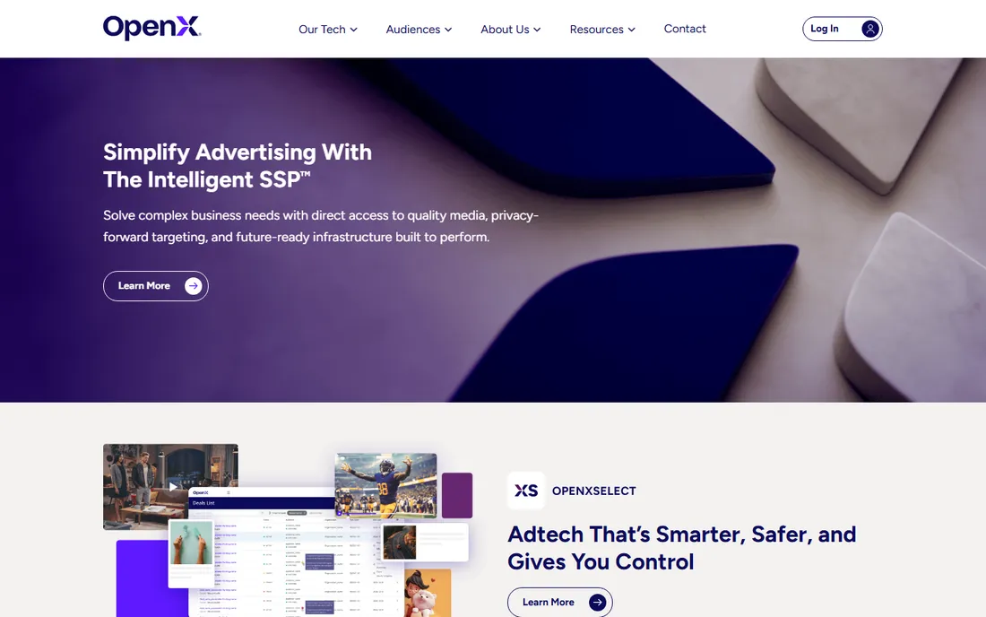 OpenX homepage