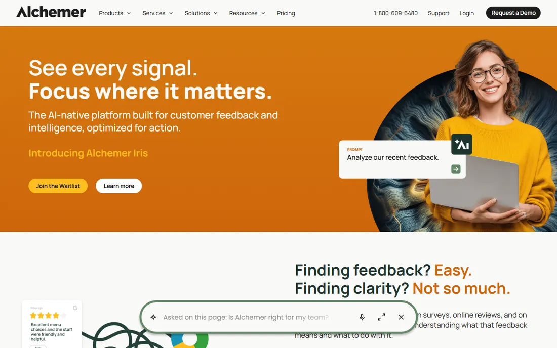 Alchemer homepage