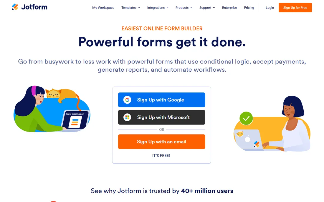 Jotform homepage