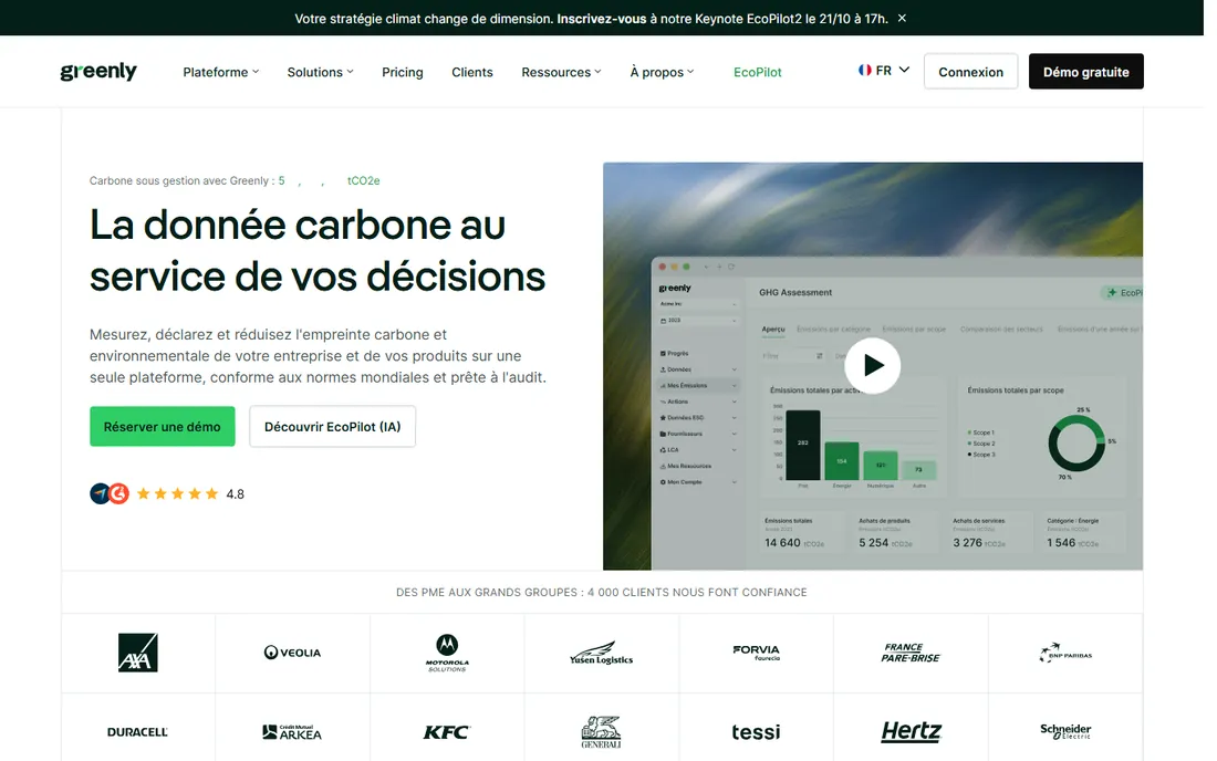 Greenly homepage