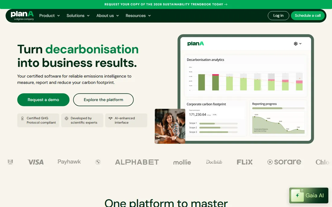 Plan A homepage