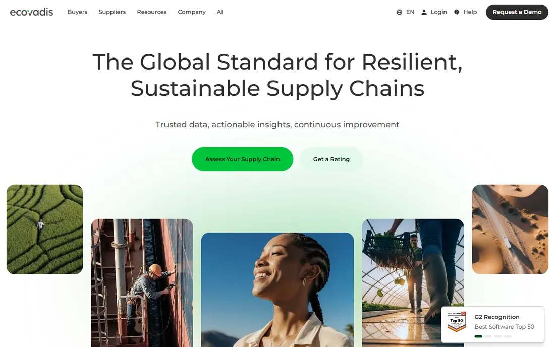 EcoVadis homepage