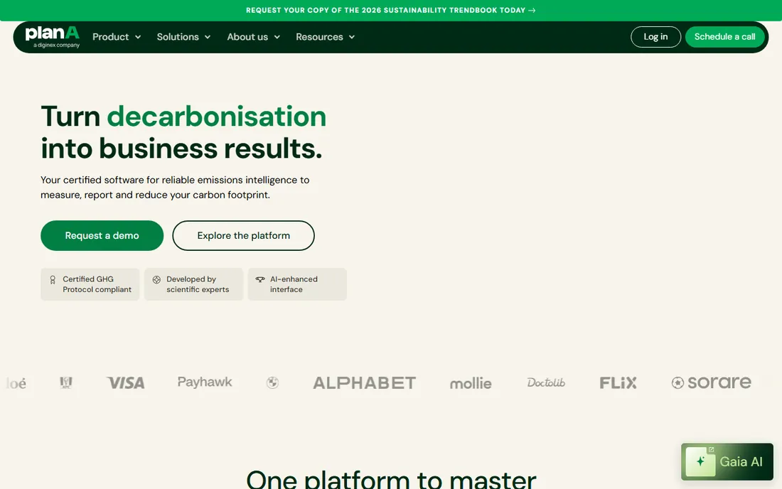 Plan A homepage