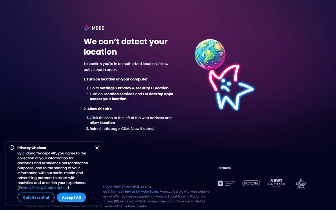 Modo.us homepage