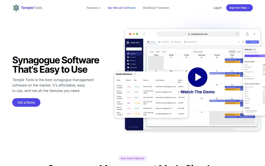 TempleTools homepage