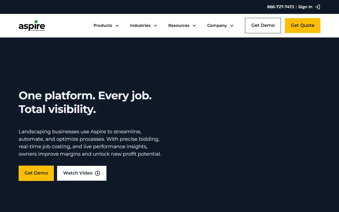Aspire homepage