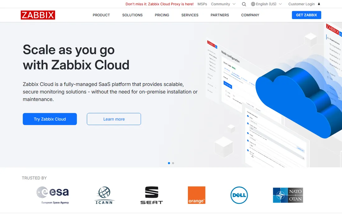 Zabbix homepage