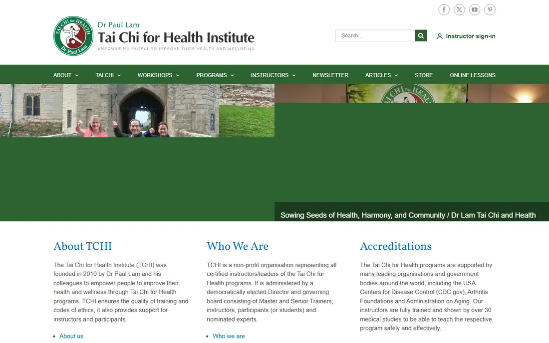 Tai Chi for Health homepage