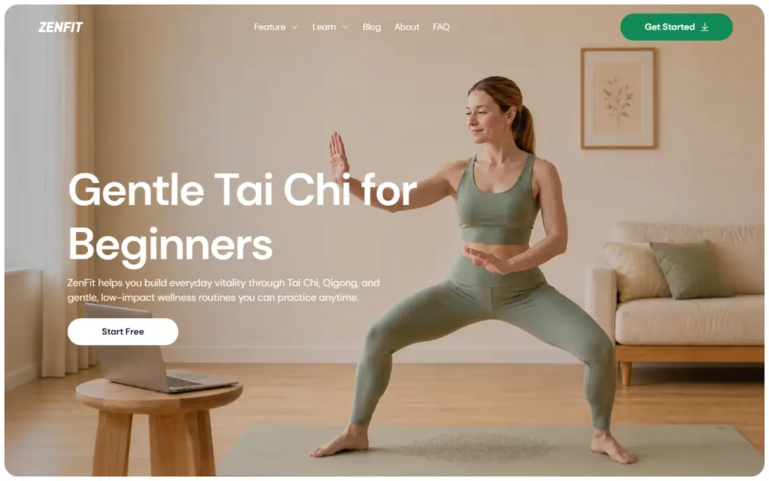 ZenFit homepage