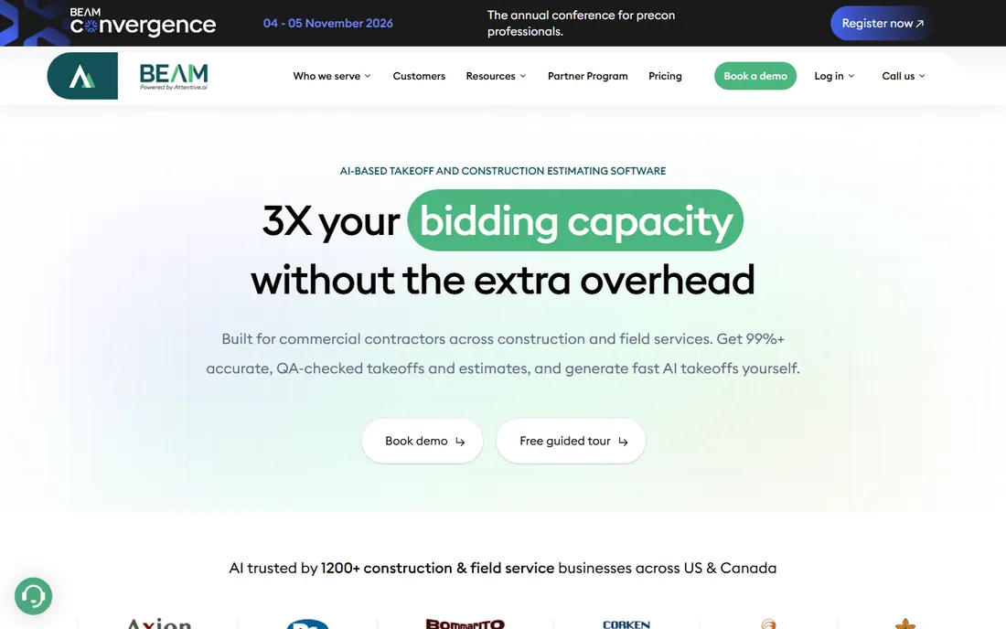 Beam AI homepage