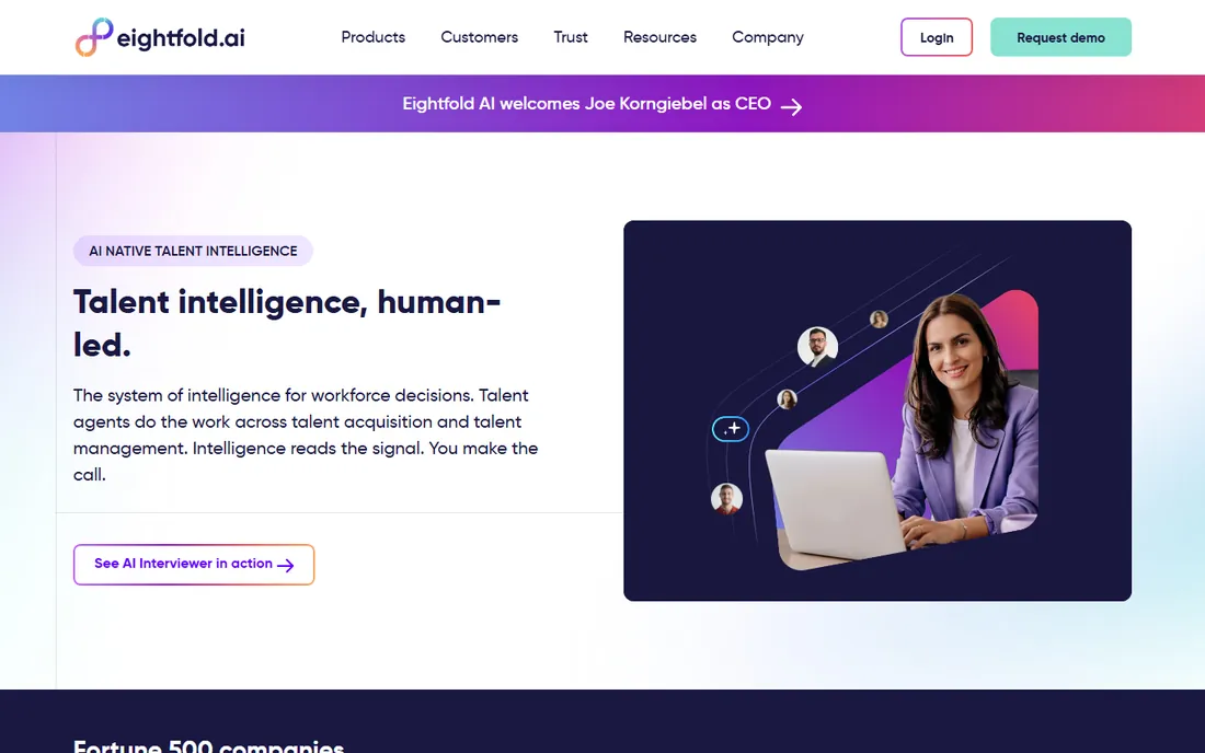 Eightfold AI homepage