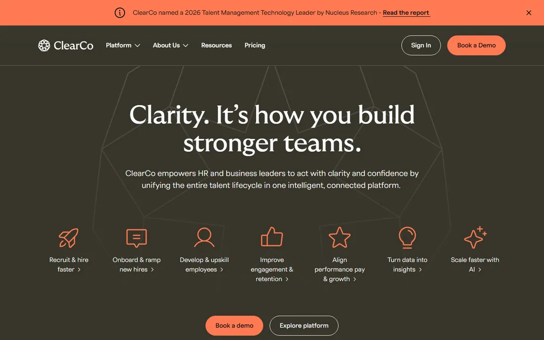 ClearCompany homepage