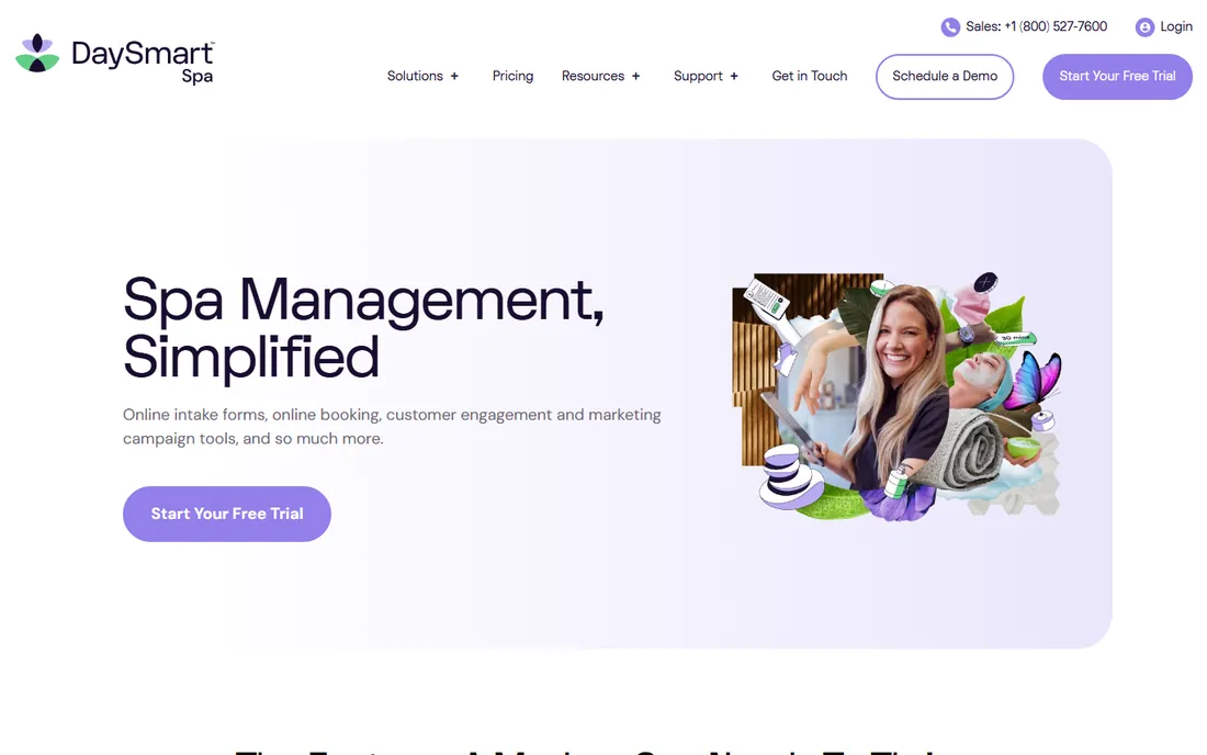 DaySmart Spa homepage