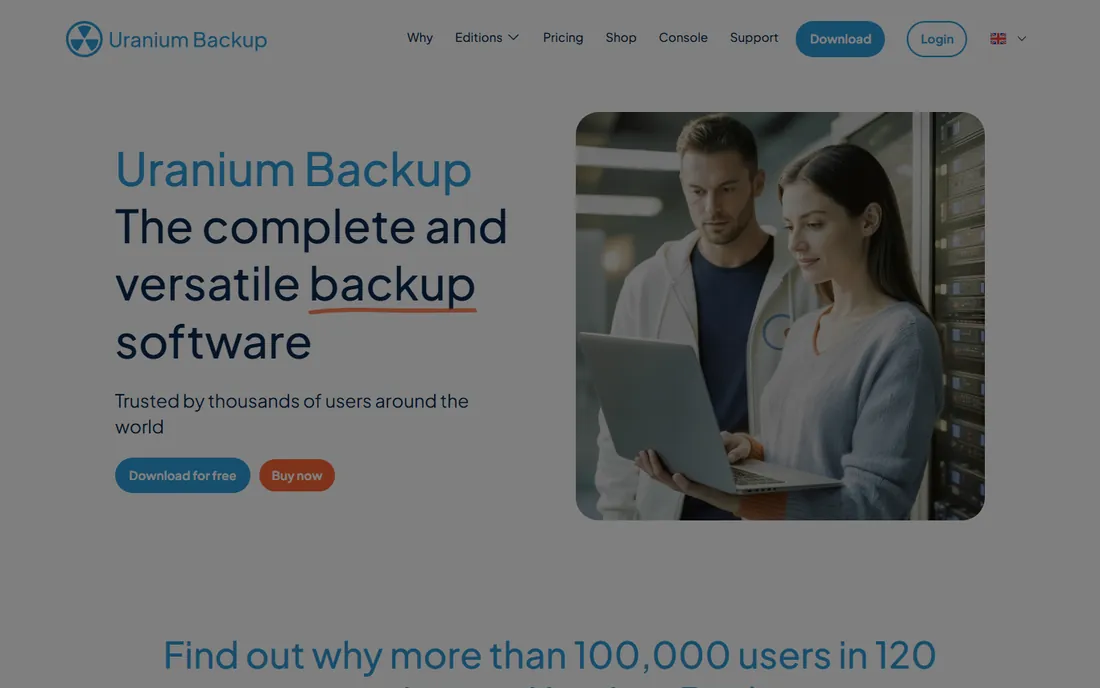 Uranium Backup homepage