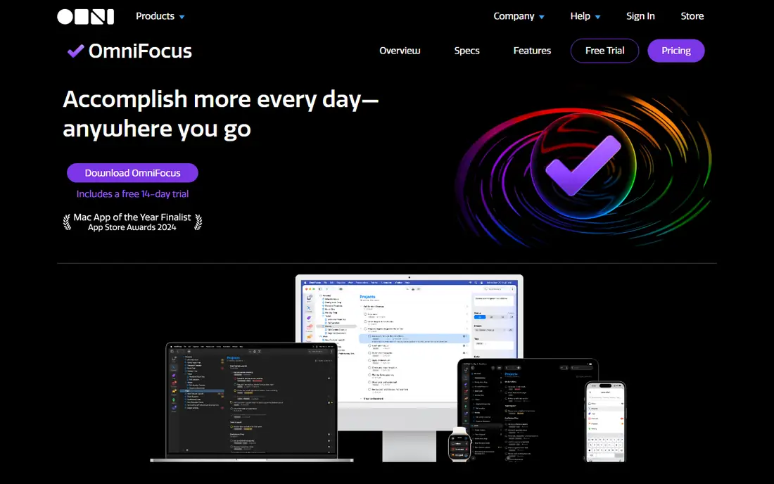 OmniFocus homepage