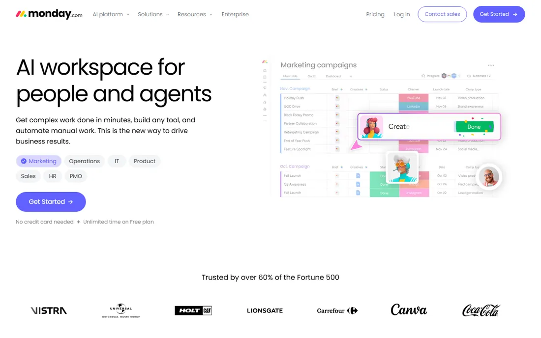 monday.com homepage