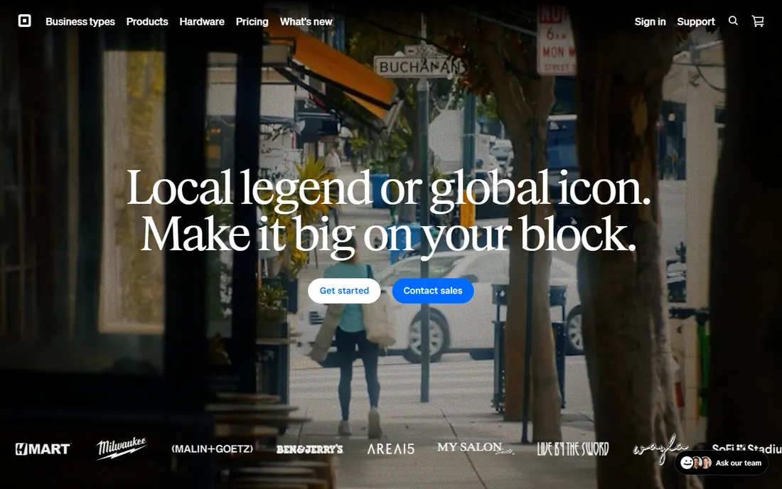 Square Appointments homepage